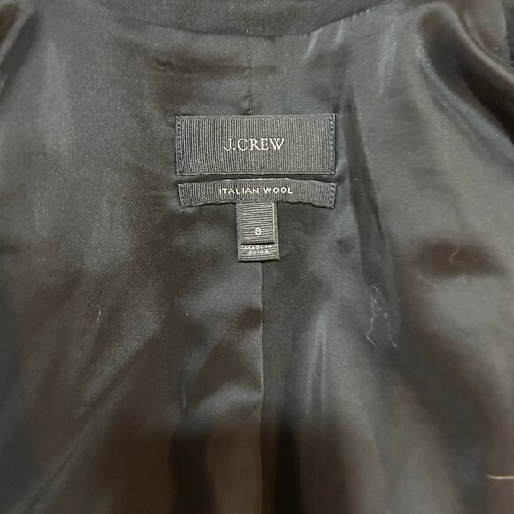J. Crew Parke Blazer in Italian Bi-Stretch Wool Black, Sz 8 - Picture 6 of 11